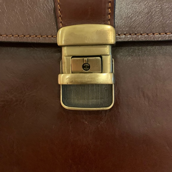 Old Angler leather  briefcase - Picture 12 of 14